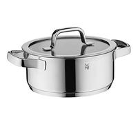 WMF Compact Cuisine - Cacerola Alta 20cm con tapa de cristal, acero inoxidable Cromargan pulido, juego de ollas sin recubrimiento, escala interior