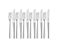 WMF Corvo Cromargan protect - Juego de cubiertos de postre/desayuno de 12 piezas para 6 personas, acero inoxidable pulido, resistente a los arañazos, apto para lavavajillas