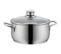 WMF Olla Diadem Plus 3 L Ø20 cm - Acero Inox Cromargan, Tapa de Cristal, Antiadherente, Lavavajillas