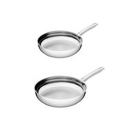 WMF Favorit - Set 2 Sartenes 24 + 28 cm Acero Inoxidable Cromargan 18/10 Sin Recubrimiento Apto para Todo Tipo de Cocinas