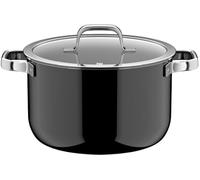 WMF Fusiontec Mineral Pro 0518665290 - Cacerola con tapa (24 cm, material resistente a los arañazos, apta para todo tipo de fuegos), color negro