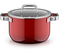 WMF Fusiontec Mineral Pro 0519545290 - Olla con tapa (20 cm, material resistente a los arañazos, apta para todo tipo de fuegos, apta para todo tipo de fuegos), color rojo