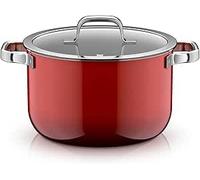 WMF Fusiontec Mineral Pro 0519555290 - Olla con tapa (24 cm, material resistente a los arañazos, apta para todo tipo de fuegos, apta para todo tipo de fuegos), color rojo
