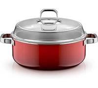 WMF Cacerola con tapa de cristal FUSINTEC MINERAL PRO 6ml/28cm Passion Red rojo oscuro