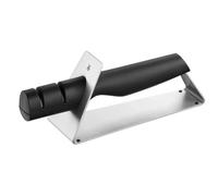 WMF Gourmet - Afilador de Cuchillos con 2 Discos Cerámicos para Preafilado y Posafilado, Negro