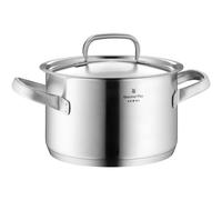 WMF Gourmet Plus - Olla Alta 16 cm Ø de 1,9L Sin Recubrimiento Antiadherente de Acero Inoxidable Cromargan Con Tapa Metálica, Apta para Todo Tipo de Cocinas