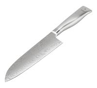 WMF Grand Gourmet Damasteel Santoku Knife 18 cm de Plata con mango de Cromargan de acero inoxidable