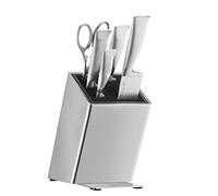 WMF Grand Gourmet Juego 6 piezas: 4 cuchillos forjados, tijeras y soporte FlexTec acero inoxidable