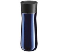 WMF Impulse Termo - Taza térmica, acero inoxidable, 350 ml, con cierre automático, apertura 360°, mantiene las bebidas calientes 8 horas o frías 12 horas, color azul