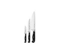 WMF Juego de 3 cuchillos Spitzenklasse Plus - Hoja de acero templado especial completamente forjado