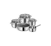 WMF Juego de ollas de 5 piezas con tapa de cristal PROVENCE-PLUS Cromargan plata