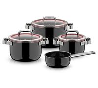 WMF, juego de ollas Mineral Pro Pots Fusiontec Function Pro, 4 piezas, color negro