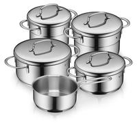 WMF - Juego de ollas MINI, de acero inoxidable, 5 piezas