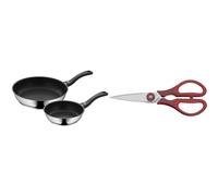 WMF Juego de sartenes Devil de 2 piezas, sartén de 28 cm + 20 cm, sartén de inducción & Touch - Tijeras de Cocina Multiusos, Acero Inoxidable, Rojo, 21cm