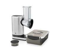 WMF Rallador eléctrico Kitchenminis – Salad-To-Go, 150 W, Cromargan, 2 velocidades, Negro/Plateado