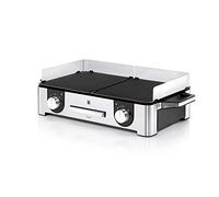 WMF Plancha Grill eléctrica Lono Mastergrill 2400 W, 2 placas desmontables, Inox