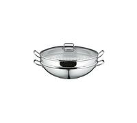 WMF Macao Wok Inducción 4 piezas, sartén wok 36 cm plata