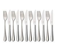 WMF Merit Cromargan Protect - Cubiertos para Postre, 12 Piezas, Color Plateado