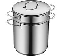 WMF Olla para pasta Mini 18 cm 3 L Acero inoxidable Cromargan con tapa metálica e inserto, apilable
