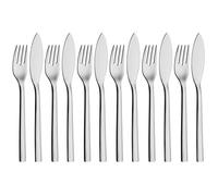 WMF - Juego de cubiertos para pescado Nuova - 12 piezas (6 comensales), Cromargan 18/10, 21 cm
