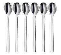 WMF Set de 6 Cucharas Latte Macchiato Nuova 19 cm – Acero inox Cromargan, aptas lavavajillas