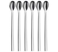 WMF Nuova - Set 6 Cuchara para Refresco 22 cm, Acero Inoxidable Pulido Cromargan, Aptos para Lavavajillas