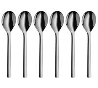 WMF - Set de 6 cucharas de café Nuova, acero inoxidable Cromargan, plateado