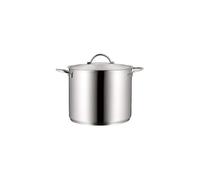 WMF – Olla alta 28 cm inducción 14 l Cromargan mate, tapa metal apertura de vapor, apta horno