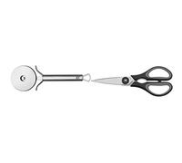 WMF Profi Plus Cortador De Pizza, Acero Inoxidable Pulido + Touch Tijeras De Cocina, Acero Inoxidable, Negro, 21Cm