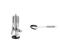 WMF Profi Plus Juego de Cocina con Soporte, Acero Inoxidable Pulido, 42.5 cm + Profi Plus Cuchara de Servir, Acero Inoxidable Pulido