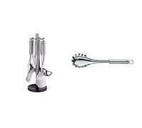 WMF Profi Plus Juego de Cocina con Soporte, Acero Inoxidable Pulido, 42.5 cm + Profi Plus Cuchara para Pasta, Acero Inoxidable Pulido