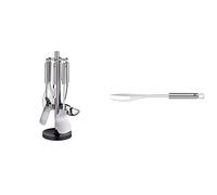 WMF Profi Plus Juego de Cocina con Soporte, Acero Inoxidable Pulido, 42.5 cm + Profi Plus Tenedor para Carne, Acero Inoxidable Pulido