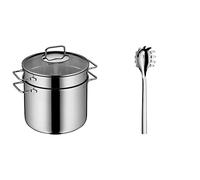 WMF Profi Plus Olla para Pasta, Acero Inoxidable Pulido, 24 cm & Nuova Cuchara para Pasta, Acero Inoxidable Pulido
