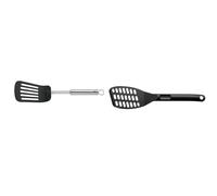 WMF Profi Plus Pala para freír, Acero Inoxidable Pulido & Neutral Espátula para sartén, Negro, 31cm