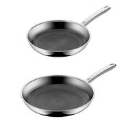 WMF Profi Resist- Set de 2 Sartenes Antiadherentes 24-28 cm, Material Multicapa, Núcleo de Aluminio, Exterior Cromado, Acero Inoxidable Cromargan; Apta para Todo Tipo de Cocinas