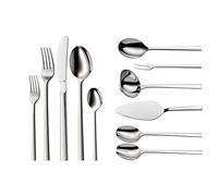 WMF Sonic - Cubertería, 66 Piezas (12 comensales), cromargan Protect, Color Plateado