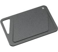 WMF - Tabla de Cortar Rectangular de Plástico, Libre de BPA, con Ranura para Jugos y Base Antideslizante, gris 38 x 25 cm