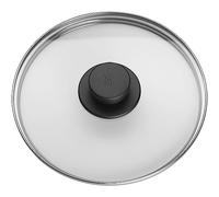 WMF - Tapa de Cristal de Ø 22 cm, Cristal resistente al calor, Mango de plástico, Apta para Lavavajillas
