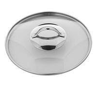 WMF Tapa de cristal de 24 cm con mango redondo de metal, tapa para ollas y sartenes, cristal resistente al calor, apto para lavavajillas