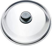WMF Tapa de Vidrio Para Sartenes Con Pomo de Acero, Cristal Pyrex, 24 cm diámetro