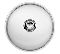 WMF Tapa de Vidrio Para Sartenes Con Pomo de Acero, Cristal Pyrex, 28 cm diámetro