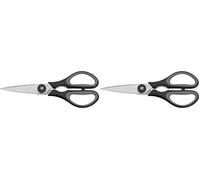WMF Touch - Tijeras de Cocina, Acero Inoxidable, Negro, 21cm, Tijeras para el Hogar con Corte de Sierra (Paquete de 2)