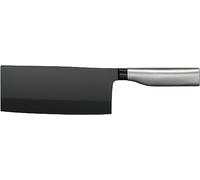 WMF Ultimate 180Black - Cuchillo de cocina chino (33 cm, fabricado en Alemania, corte de diamante, hoja de 18,5 cm, protección segura para los dedos, mango ergonómico)