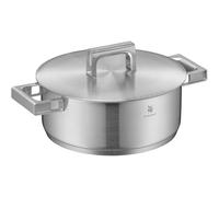 WMF Profi Resist - Sartén de acero inoxidable (24 cm, con revestimiento multicapa, mango de acero inoxidable, apta para todo tipo de fuegos, apta para hornos)