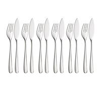 WMF Vision Cromargan Protect - Cubiertos para Pescado, 12 Piezas, Color Plateado