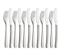 WMF Vision Cromargan Protect - Cubiertos para Postre, 12 Piezas, Color Plateado