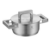 WMF Vitalis Aroma - Vaporera de acero inoxidable, para inducción, 41 x 27 x 10 cm, fuente de 6,5 l, tapa de cristal con borde de silicona, termómetro de jardín, garblech, acero inoxidable Cromargan