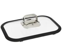 WMF Vitalis - Tapa de vidrio compacta de silicona con sello de borde, color plateado