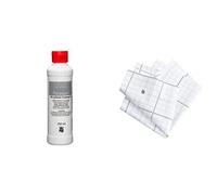WMF WMFLíquido Limpia Acero Purargan + Accesorios Paño De Microfibras para Limpieza, Acero Inoxidable, Blanco