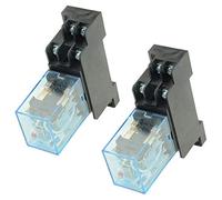 WMYCONGCONG 2 relés de alimentación electromagnéticos HH52P de bobina DPDT de 24 V CA de 8 pines con base de enchufe (CA 24 V)